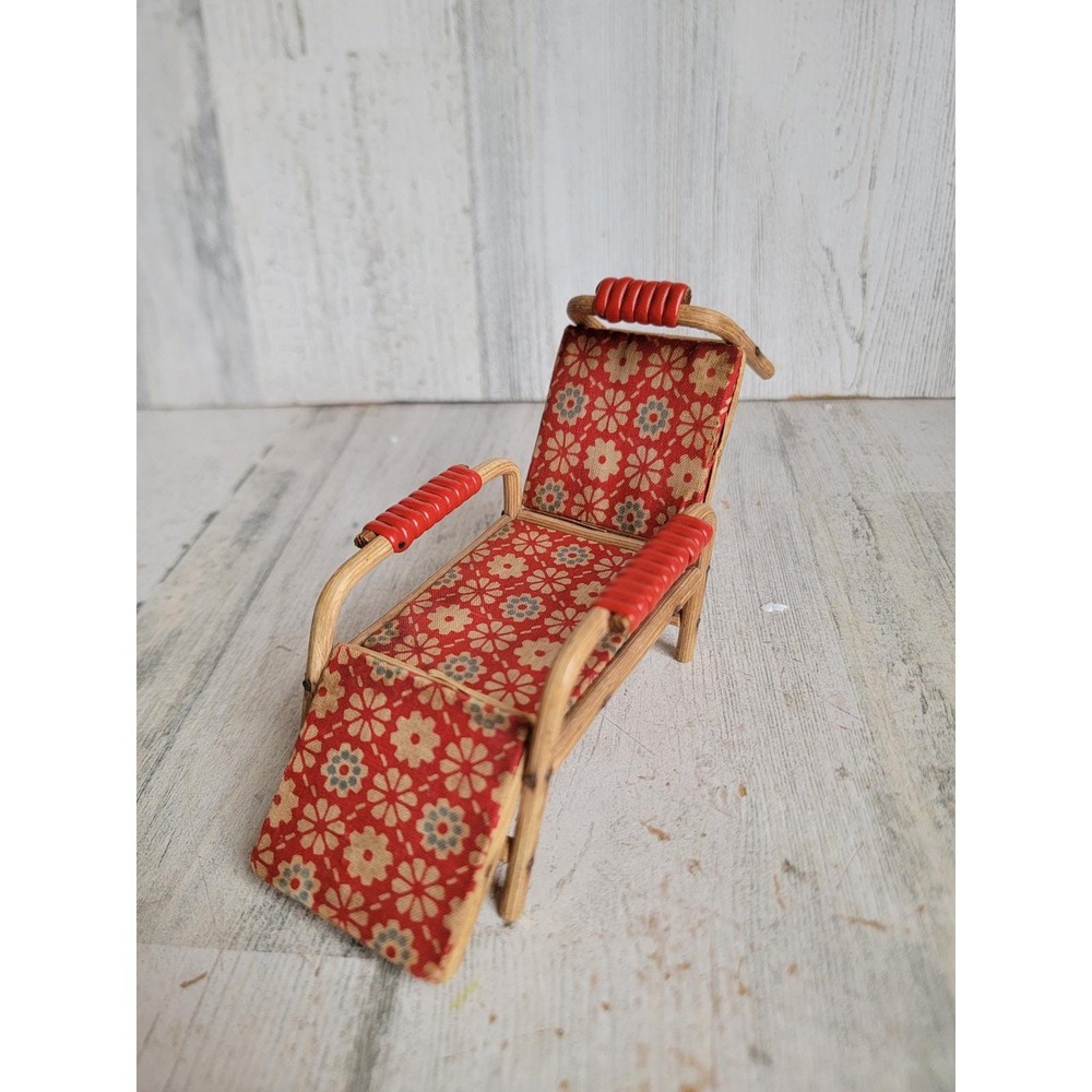 Vintage chase lounge chair doll house accessory figure home decor figure